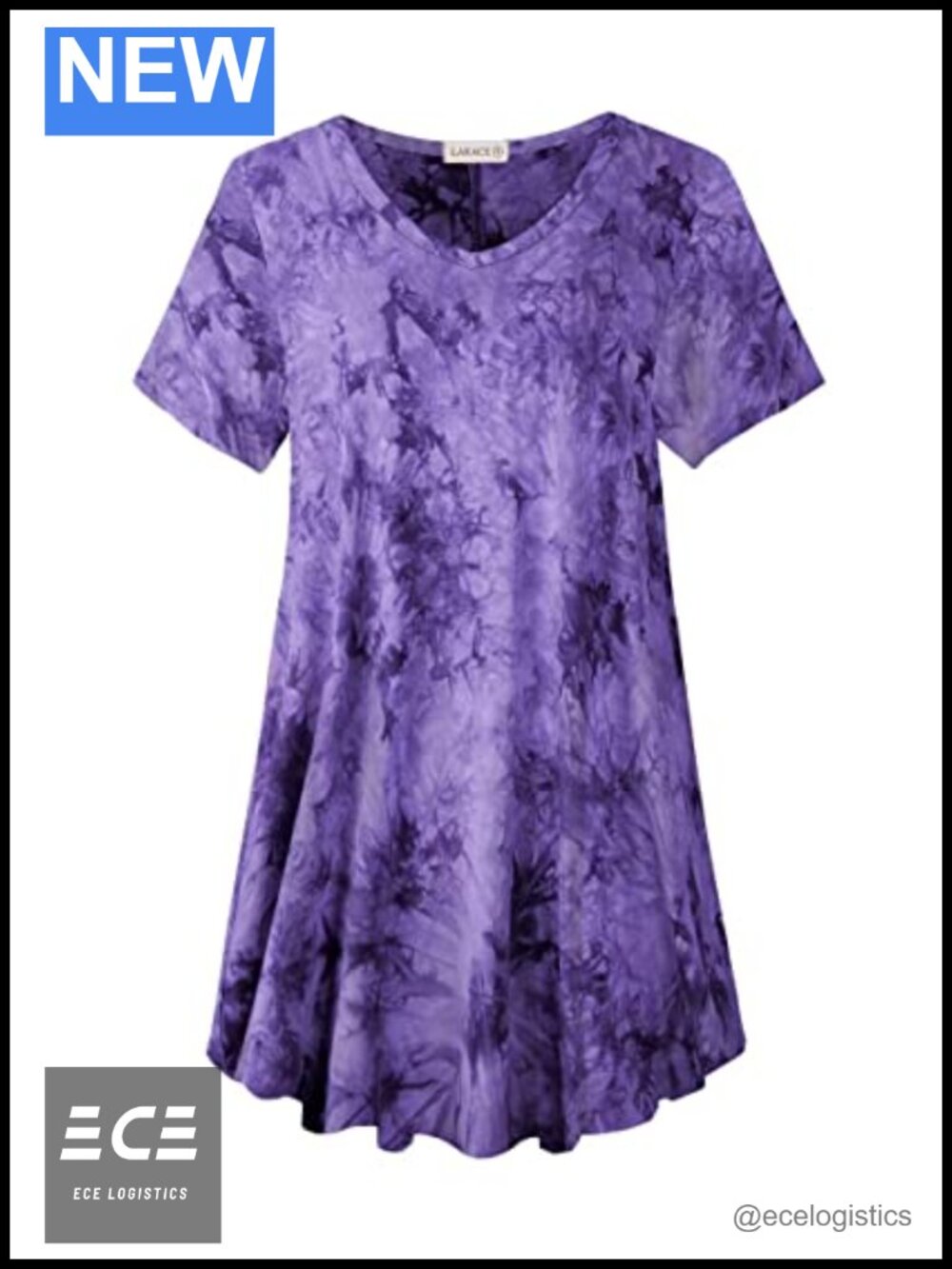 Plus Size V-Neck Short Sleeve Tunic Top Boho Floral Summer Shirt